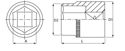 Головка торцевая 3/8&quot;DR 8 мм S04H3108  Jonnesway 48011 купить в Перми
