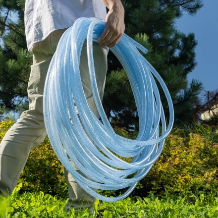 Шланг поливочный прозрачный армированный Palisad 3-х слойный, 1/2&quot;, 25 м 67361 купить в Перми