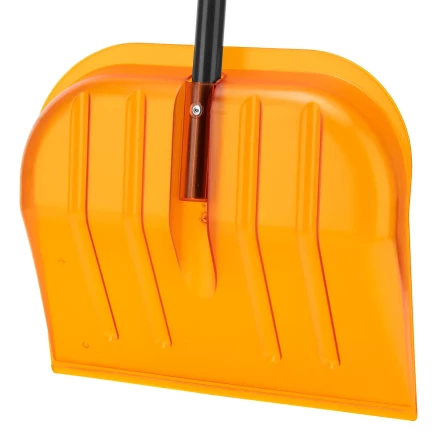 Лопата для уборки снега поликарбонат Сибртех, 465х410х1390 мм, стальной черенок, усиленная 61655 купить в Перми