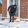 Лопата для уборки снега поликарбонат Сибртех, 465х410х1390 мм, стальной черенок, усиленная 61655 купить в Перми
