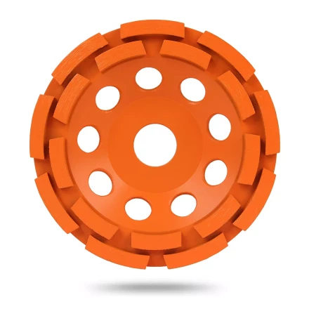 Двурядная алмазная шлифовальная чашка MESSER B/S по бетону и граниту купить в Перми