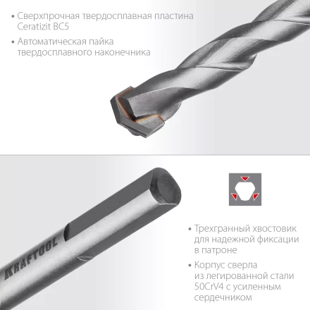 Cверла специальные по твёрдым материалам HARD 29177-100-6 купить в Перми