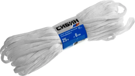 Шнур хозяйственный СИБИН, полиэфирный, длина 25 м, диаметр - 6мм 50266 купить в Перми