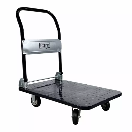 Тележка ручная платформенная металлическая HITCH 300кг 600*900 колеса резиновые 125мм (SZ086115) купить в Перми