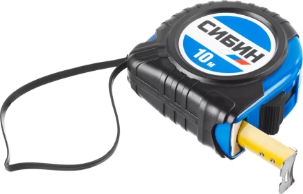 Рулетка СИБИН, обрезиненный пластиковый корпус, 10м/25мм 34019-10-25 купить в Перми