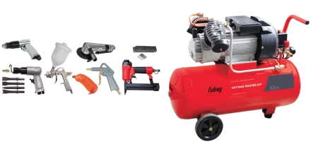 Компрессор масляный поршневой прямой FUBAG COTTAGE MASTER KIT+8предметов купить в Перми