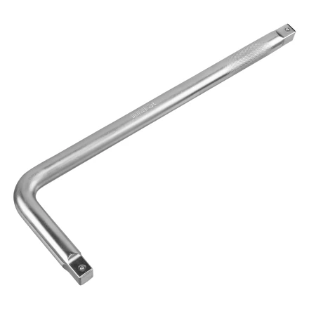 Вороток Г-образный, 450*150 мм, квадрат 3/4&quot;, CrV, матовый хром Denzel 14069 купить в Перми