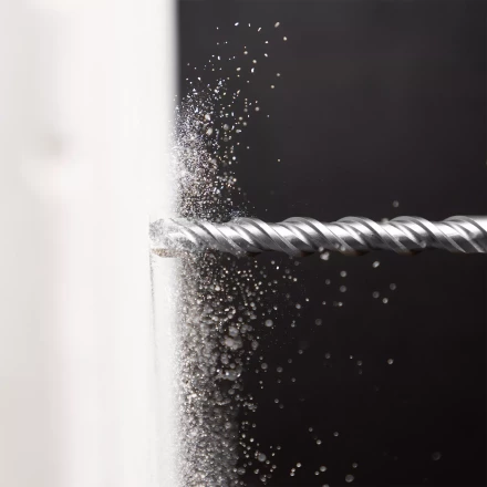 Бур по бетону Denzel, 12 x 310 мм, двойная спираль, три пылеотводящие кромки, 705026 купить в Перми