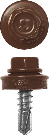 Саморезы ЗУБР &quot;ПРОФЕССИОНАЛ&quot; окраш., RAL 8017 шокол.-коричн., для крепл. кров. матер. к металл. констр., 5.5x25мм, 420шт 4-300315-55-025-8017 купить в Перми