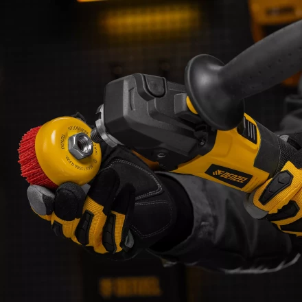 Щетка для УШМ, 75 мм, Чашка, нейлоновая щетина, М14, Denzel 74465 купить в Перми