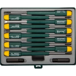 Набор KRAFTOOL Отвертки для ремонта мобильных телефонов, 12 предметов 25616-H12