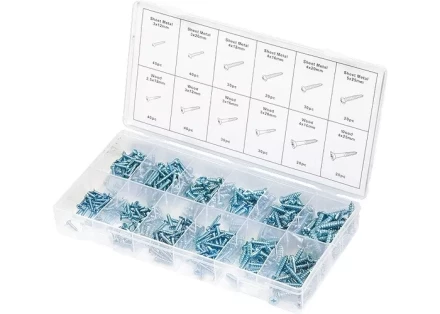 Набор саморезов по дереву и металлу 360 предметов СИБРТЕХ 47618 купить в Перми