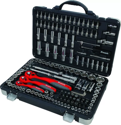 Набор инструмента, 1/4 3/8 1/2 Cr-V S2 усиленный кейс 151 предметов MATRIX PROFESSIONAL 13554 купить в Перми
