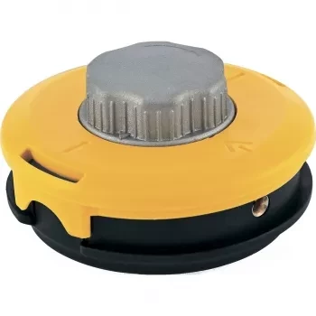 Катушка триммерная  полуавтоматическа легкая заправка лески, гайка M10x1.25 левая резьба винт M10-M10 левая резьба алюминиевая кнопка  DENZEL 96322 купить в Перми