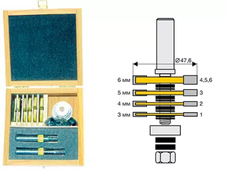 Набор фрез кром фальцевых 6шт 2хв 12мм 10593 купить в Перми
