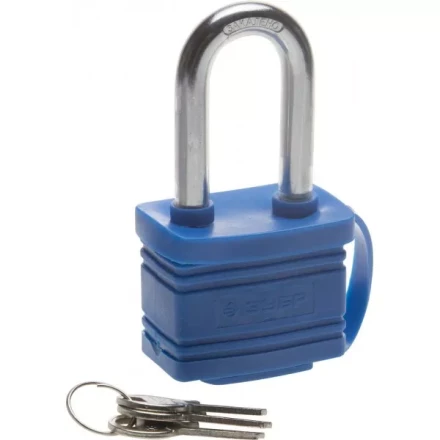 Замок ЗУБР &quot;ЭКСПЕРТ&quot; навесной всепогодный, удлиненная дужка, 50мм 37212-50_z01 купить в Перми