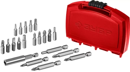 ЗУБР биты МХ-21, CR-V, с магнитным адаптером, набор в компактном ударопрочном боксе (26600-H21) купить в Перми