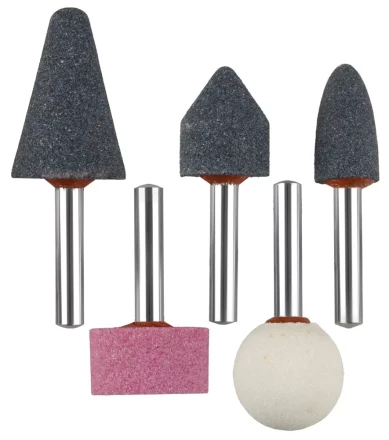 Набор ЗУБР &quot;МАСТЕР&quot;: Абразивные минишарошки-насадки для  дрели, хвостовик d 6мм, 5 предм. 35994-H5 купить в Перми