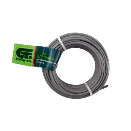 Леска для триммера звезда, армированная алюминием, 3.0 мм х 10 м, Россия Сибртех 961985 купить в Перми