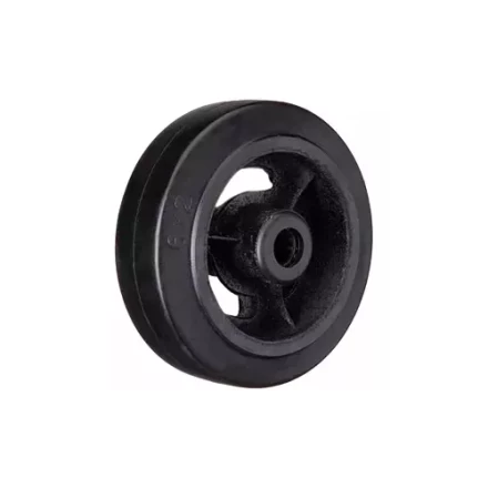 Колесо большегрузное неповоротное D 46 100 мм чугунное обрезиненное 1024867 купить в Перми