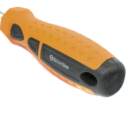 Отвертка &quot;Point&quot;, SL5,0 х 100 мм, CrV, 2-х компонентная рукоятка Sparta 11766 купить в Перми