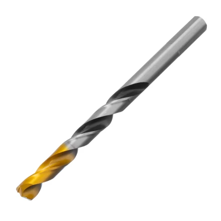 Сверло спиральное по металлу Denzel 8 x 117мм, Р6М5, Golden Tip, многогранная заточка, 718282 купить в Перми