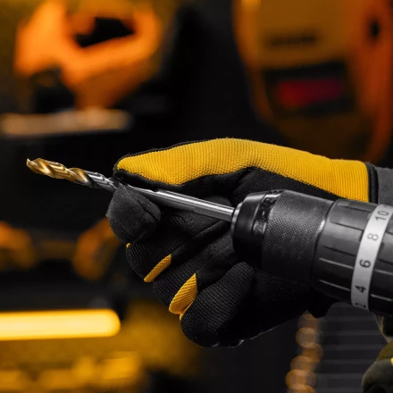 Сверло спиральное по металлу Denzel 8 x 117мм, Р6М5, Golden Tip, многогранная заточка, 718282 купить в Перми