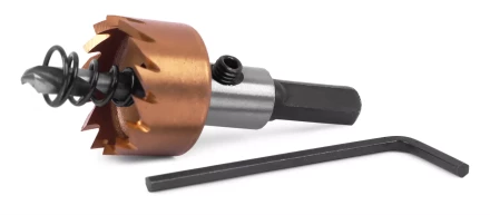 HSS-TiN коронка MESSER  23мм с центр. сверлом и толкающей пружиной для  лист. материала  до 2 мм ц/х купить в Перми