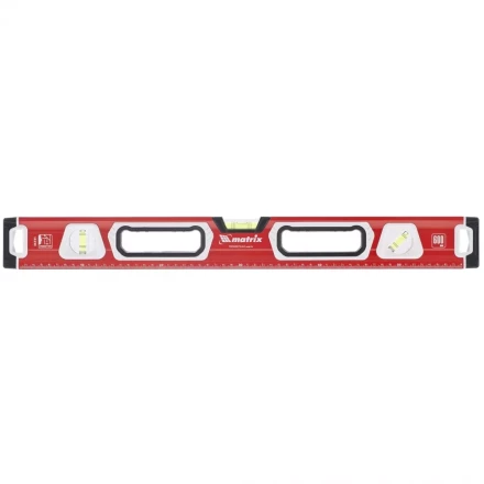 Уровень алюминиевый магнитный 1200 мм с зеркальным глазком MATRIX 2 компонентные рукоятки артикул 34734 купить в Перми