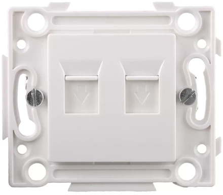 Розетка СВЕТОЗАР телефонная, 2 гнезда SV-55245-2 купить в Перми