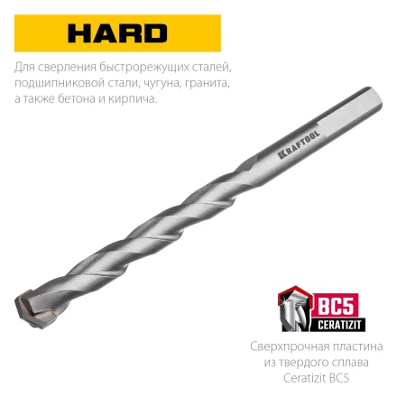 Cверла специальные по твёрдым материалам HARD 29177-120-10 купить в Перми