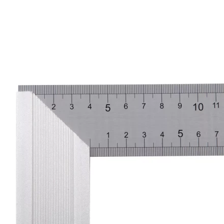 Угольник стальной 300 мм, нержавеющая сталь, градуировка, алюминиевое основание Denzel 32397 купить в Перми