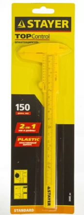 Штангенциркуль STAYER &quot;STANDARD&quot; пластмассовый, 150 мм 3440_z01 купить в Перми
