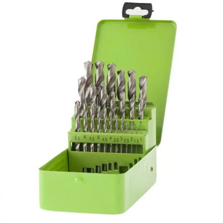 Набор сверл по металлу 1-13 мм 25 шт HSS в металлической коробке Сибртех 72379 купить в Перми