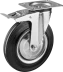 Колеса поворотные с тормозом из литой резины с металлическим диском серия ПРОФЕССИОНАЛ купить в Перми