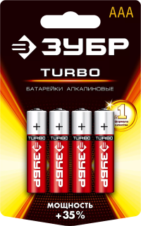 Батарейки TURBO алкалиновые AAA 15В серия Без серии