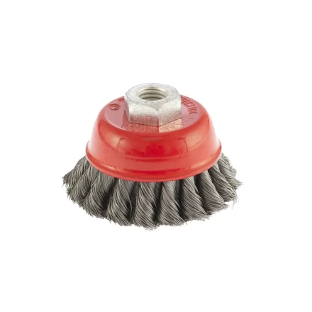 Щетка для УШМ 75 мм М14 &quot;чашка&quot; двухрядная крученая проволока 0,5 мм MTX 74681 купить в Перми