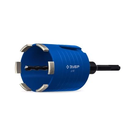 ЗУБР АСК d 68 мм (М16, рабочая глубина 75 мм, лазерная сварка), алмазная сегментная коронка для подрозетников, Профессионал (29875-68) купить в Перми