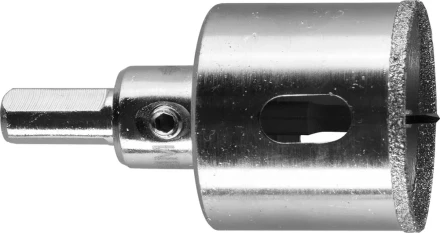 Коронка ЗУБР алмазная в сборе по кафелю, керамике с центрирующим сверлом и имбусовым ключом, зерно 60, 38мм 29850-38 купить в Перми