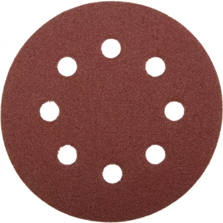 Круг шлифовальный ЗУБР &quot;МАСТЕР&quot; универсальный, из абразивной бумаги на велкро основе, 8 отверстий, Р60, 115мм, 5шт 35560-115-060 купить в Перми
