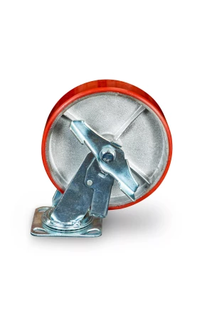 Колесо большегрузное поворотное SCpb 80 200 мм полиуретановое с тормозом (N) 1024153 купить в Перми