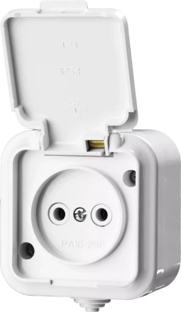 Розетка STAYER &quot;MASTER&quot; &quot;MAXIMA&quot; одноместная, с защитной крышкой, IP54, 10А, 220В 54305-W купить в Перми