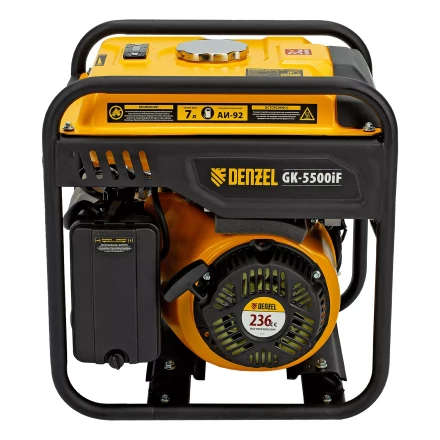 Генератор инверторный DENZEL GK-5500iF, 5,5 кВт, 230 В, ручной старт купить в Перми