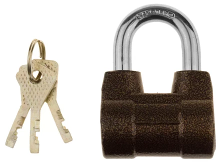 Замок навесной ЗУБР &quot;МАСТЕР&quot; облегченный, дисковый механизм секрета, ключ 7 PIN, дужка d-10мм, 60мм 3720-4_z01 купить в Перми