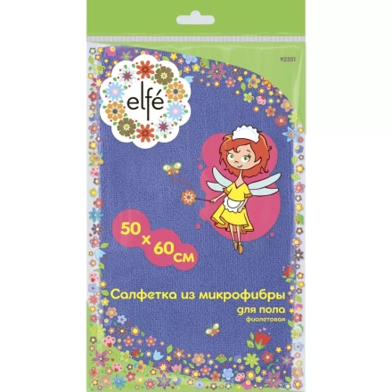 Салфетка из микрофибры для пола фиолетовая 500х600 мм Elfe 92331 купить в Перми