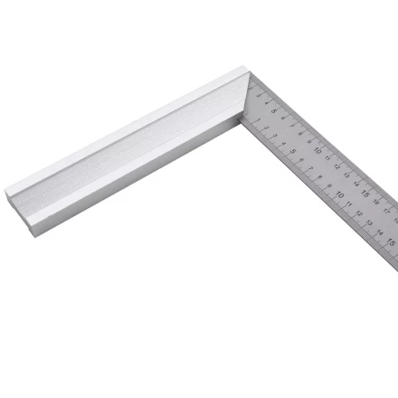 Угольник стальной 400 мм, нержавеющая сталь, градуировка, алюминиевое основание Denzel 32398 купить в Перми