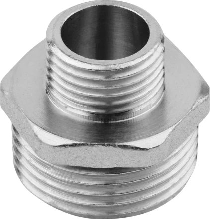 Бочонок ЗУБР &quot;ЭКСПЕРТ&quot; переходной, никелированная латунь, 1/2&quot;-3/4&quot; 51241-1/2-3/4 купить в Перми