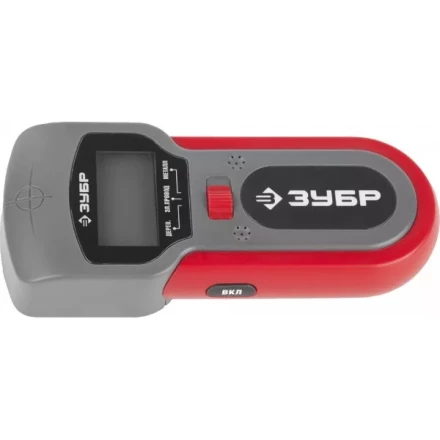 Тестер ЗУБР многофункц,с ЖК дисплеем,автоматич калибровка,детектор Me(до40мм),провода под напряжением(50мм),дерева(20мм) 59712 купить в Перми