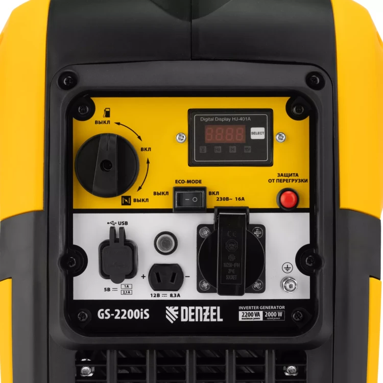 Генератор инверторный DENZEL GS-2200iS, 2,2 кВт, 230 В, закрытый корпус, ручной старт купить в Перми