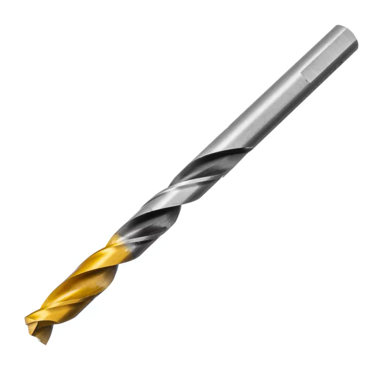Сверло спиральное по металлу Denzel 9 x 125мм, Р6М5, Golden Tip, многогранная заточка, 718284 купить в Перми